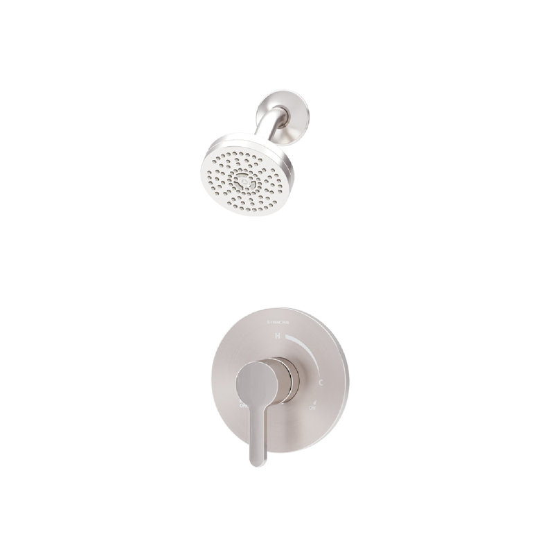 Ensemble de garniture de douche à poignée simple avec écusson Sol Luminar Hydromersion (valve non incluse), Nickel satiné