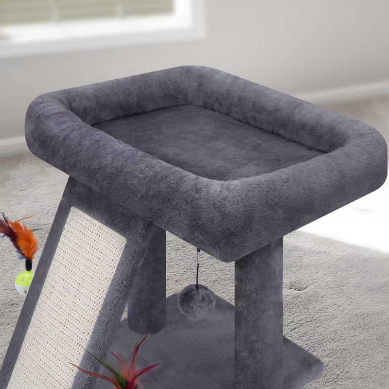 44cm H Cat Tree, Grey