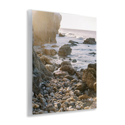 Rocky Coast Waves Wall Plaque Art by Justine Milton