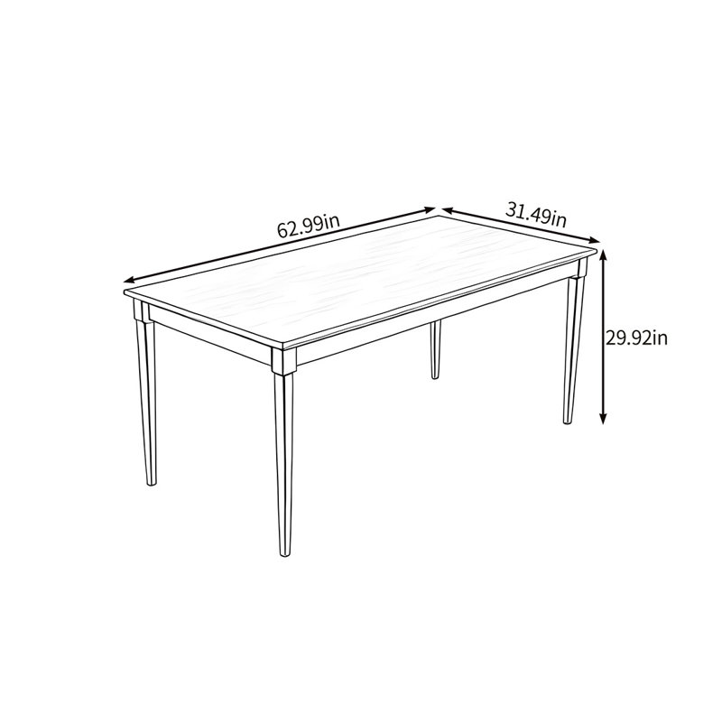 Table de salle à manger en bois massif de haute qualité