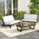 Polett Teak 4 - Person Solid Wood Patio Conversation Sets With Cushions And 41.1''W Loveseat