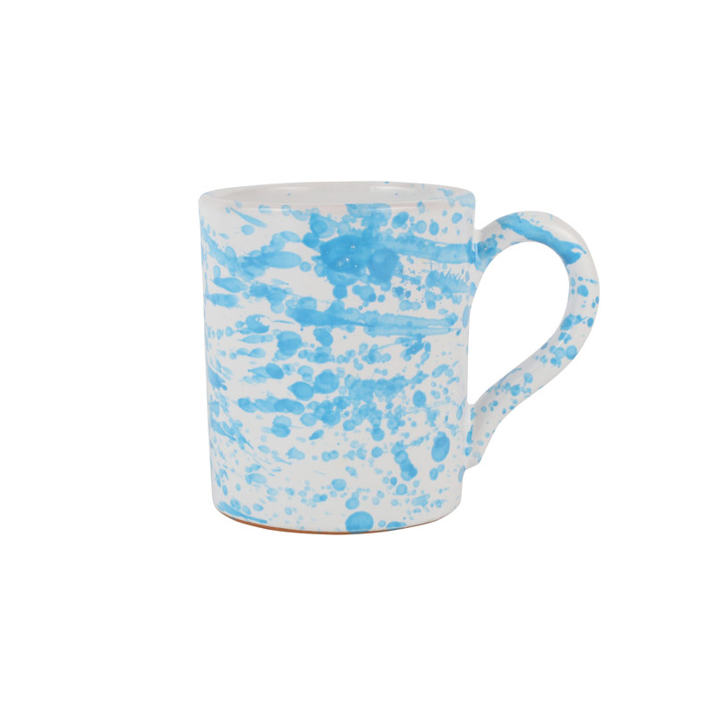 Amalfitana Handmade Terra Cotta Coffee Mug, Aqua