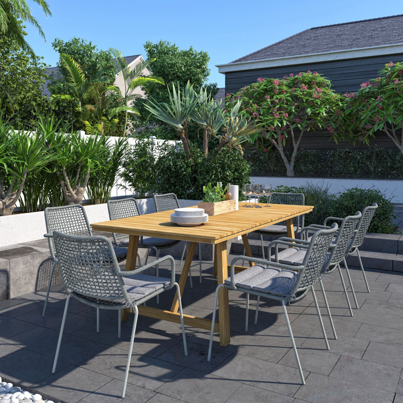 Anautica 8 - Person Patio Dining Set with Rectangular Table
