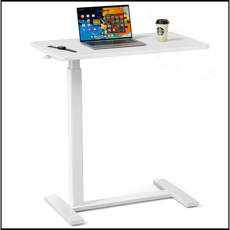 Bureau de lit mobile réglable, bureau d'ordinateur, bureau debout mobile, bureau de levage, bureau, Blanc