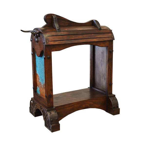Frontier Bull Copper Saddle Stand