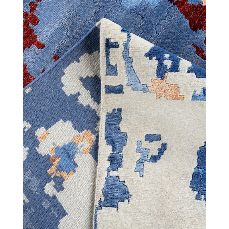 Overdyed One-of-a-Kind 9' 2" x 12' 2" Hand Knotted Area Rug