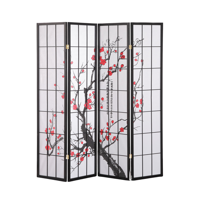 Écran Doro Shoji 70,5 po Dorace, 4, Noir