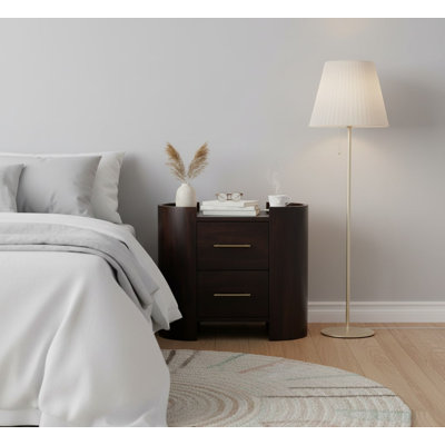 55cm W Solid Wood Bedside Table
