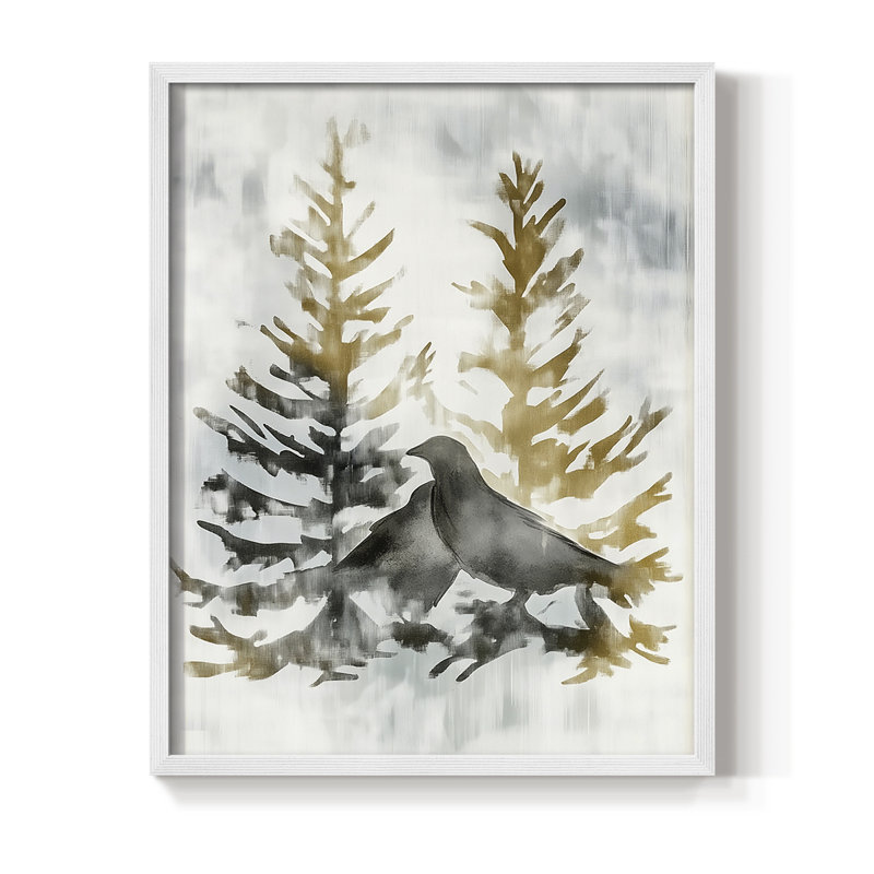 Reproduction encadrée - bois massif, H 11 po x l 9 po, Blanc