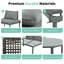 Ensemble modulaire d'extérieur courbé 6 pièces à conception symétrique, structure en aluminium avec extérieur en osier PE, coussins en polyester teint dans la masse, nécessite un assemblage-1492921261-1492921260