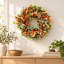 Couronne d'eucalyptus d'automne 24 po, couronne de baies artificielles pour la porte d'entrée