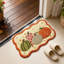 Tapis de sol imitation terre de diatomées tissée, absorbant l'eau, motif citrouille, idéal pour la maison, le jardin ou l'entrée. Pas adapté aux salles de bain.