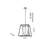 4-Light Matte Black And Chrome Metal Chandelier