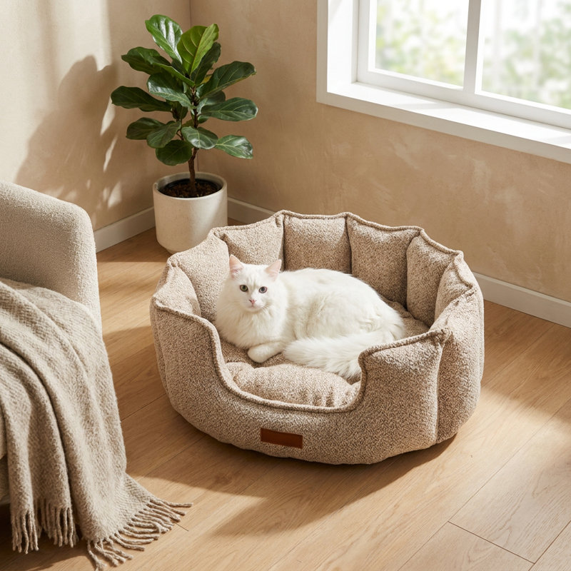 Lit pour chat Zenith, Crème