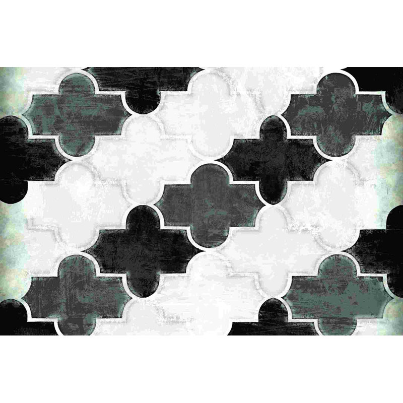 «Black and White Quatrafoil», impression sur toile tendue, H 8 po x l 12 po