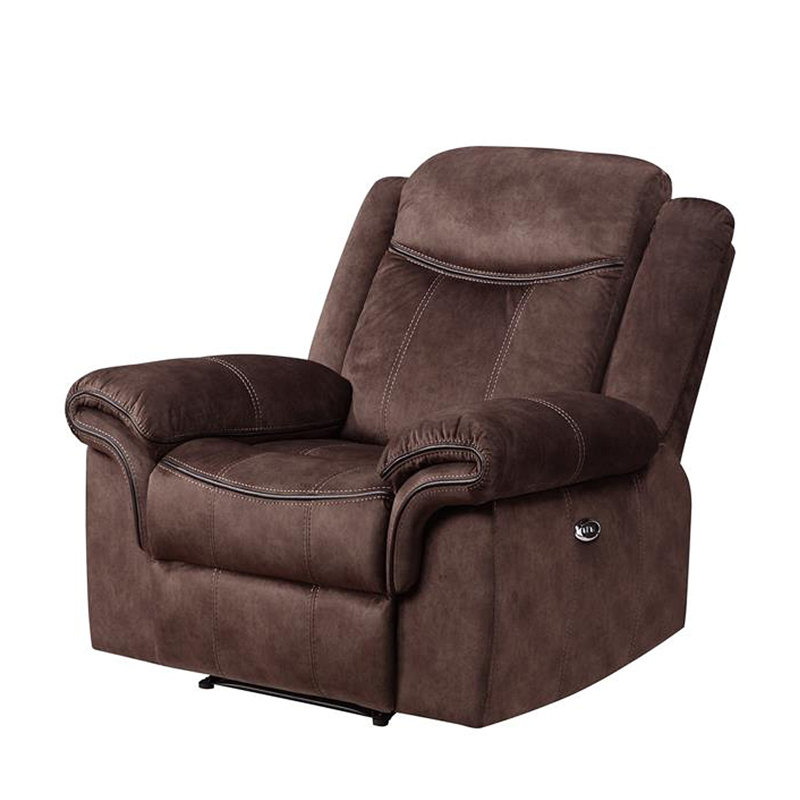 Fauteuil inclinable électrique JIMNY Domino, Café, Manuel - Bouton-poussoir
