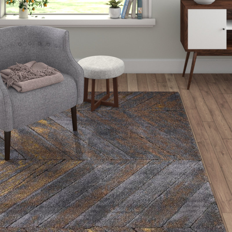 Forkland Chevron Indoor Rug, 8' x 10'
