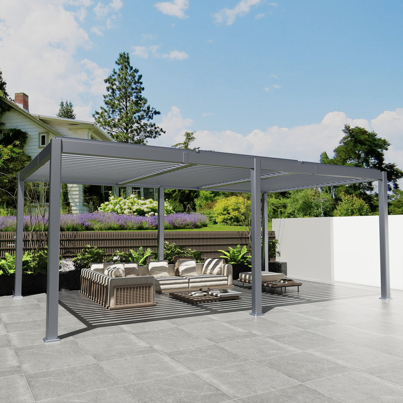 ALL Aluminum Pergola with Adjustable Roof, 12 ft x 20 ft