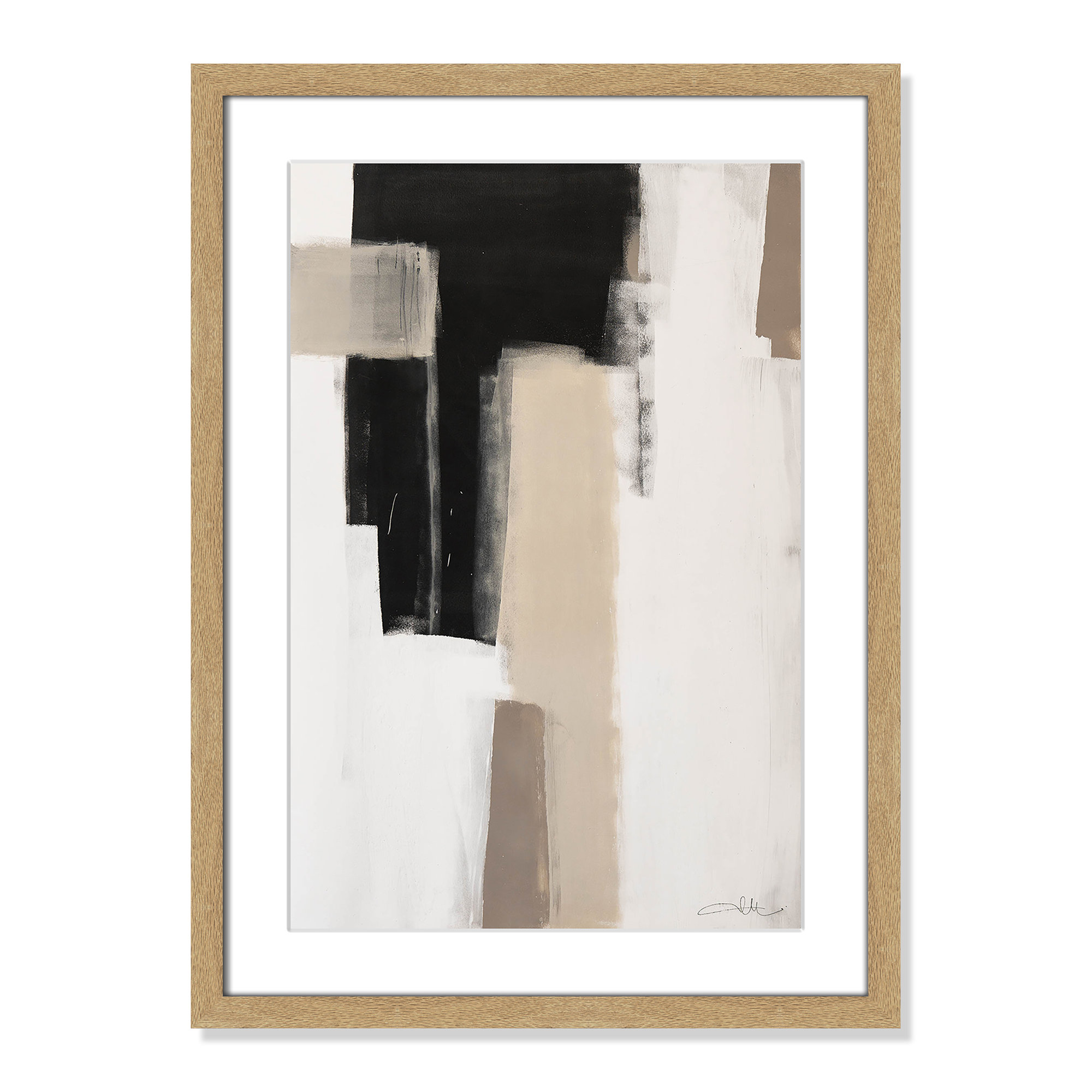Giverny Earth Scapes I Print, No Mat, 23" H x 17" W x 1.25" D, Natural Woodgrain Single Picture Frame