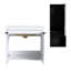 Meuble-lavabo mural 24 po avec lavabo en céramique, armoire latérale et portes à fermeture douce