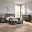Ensemble de chambre complet, blanc, argent et gris, ensemble de 3 pièces avec commode et table de chevet