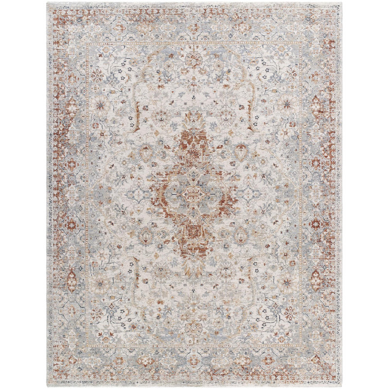 Arleeta Traditional Machine Woven Area Rug PME2305, Round 5'3"