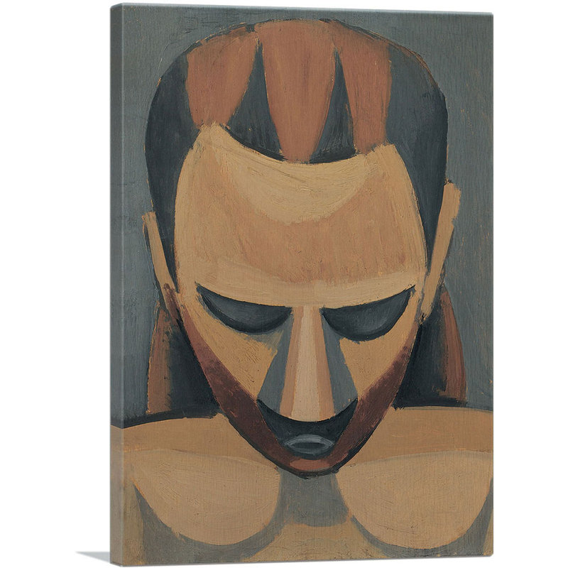 "Tête d'homme" par Pablo Picasso, reproduction d'art sur toile tendue, H 26 po x l 18 po x 1,5 po