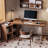 Nut-brown+Clear Rectangular Solid Wood+Acrylic desks-107286871