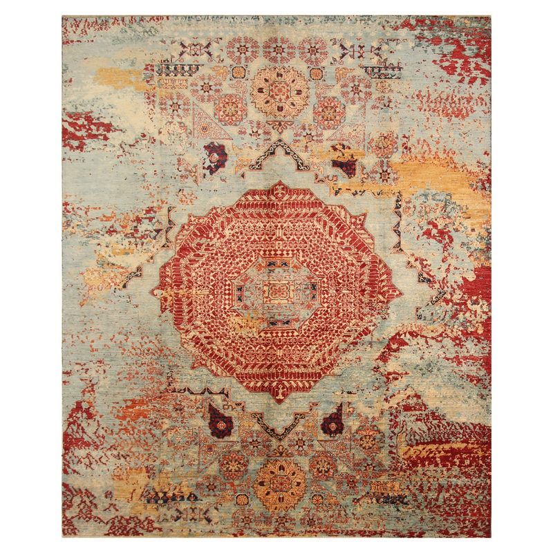 Hand-Knotted High-Quality Beige Area Rug