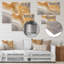 Décoration murale subtile écoulement gris agate beige - marbre-912022814-912022820