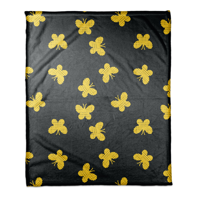 Hand Woven Throw Blanket, Yellow