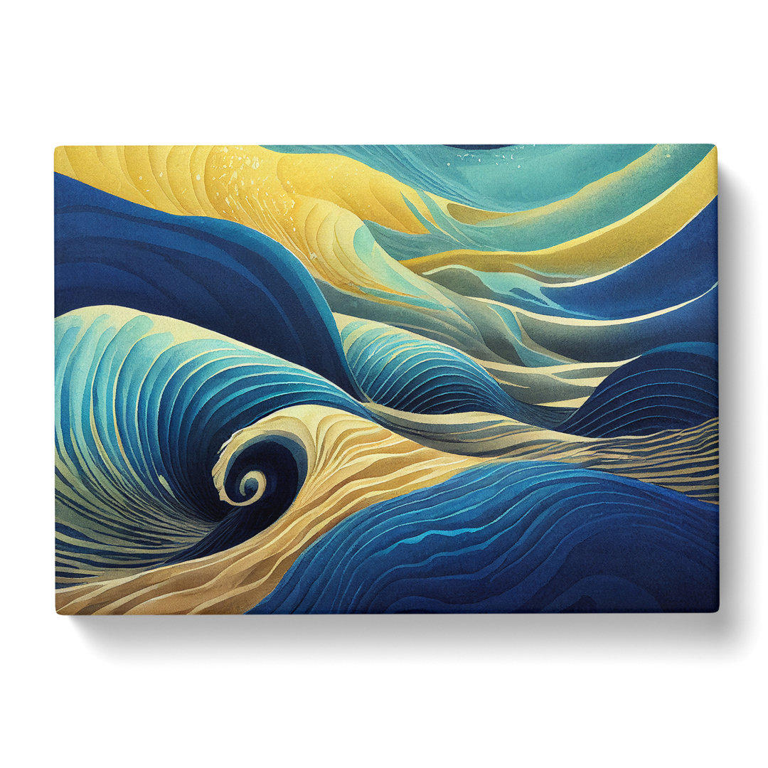 Surrealistic Ocean Wave Vol.3 Abstract - Wrapped Canvas