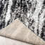 Tapis abstrait à poils longs noir / gris-1922476750
