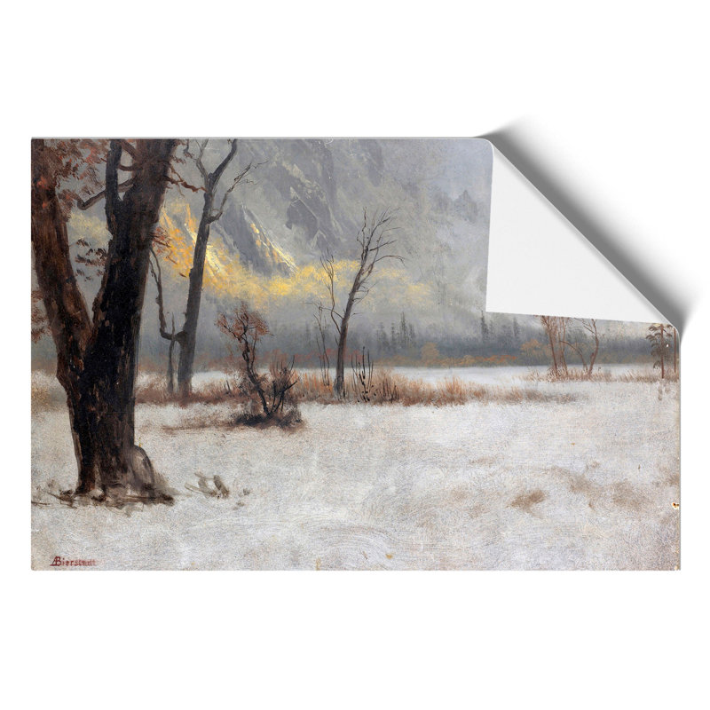 Winter Landscape by Albert Bierstadt - Frameless Print, 42cm H x 59cm W x 0.1cm D