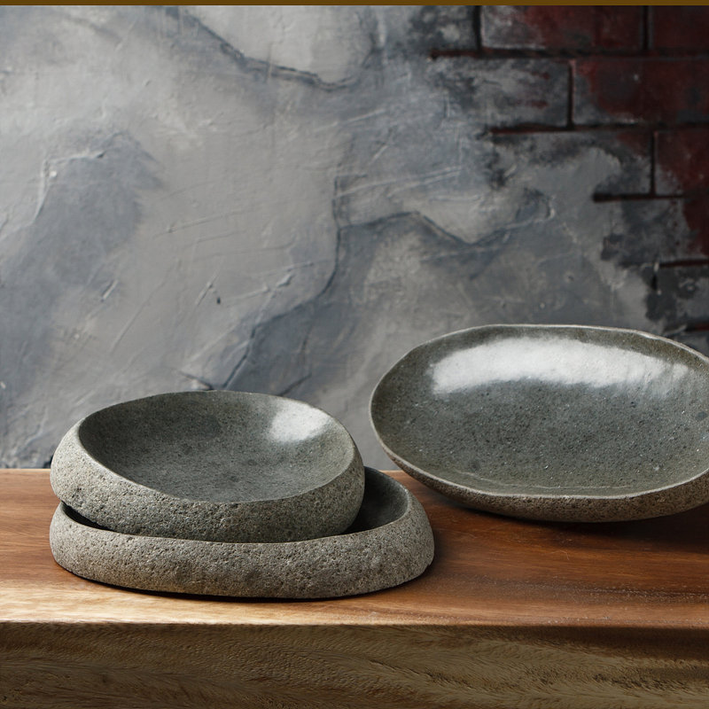 Petit plat River Stone, H 1,2 po x l 9 po x P 6 po