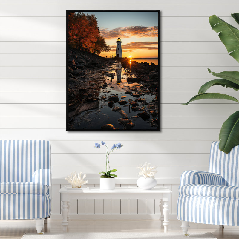 «Port Maritime Solace IV», reproduction sur toile, H 40 po x l 30 po x P 1,5 po, Cadre flottant noir