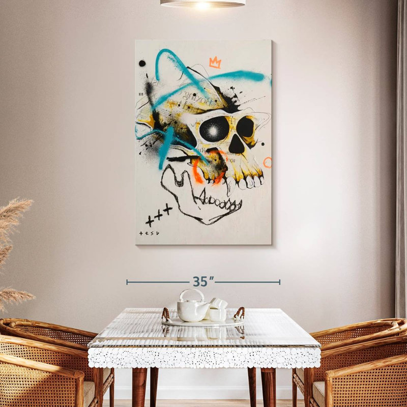 Crâne humain urbain Kerner Scary Pop, H 48 po x l 32 po