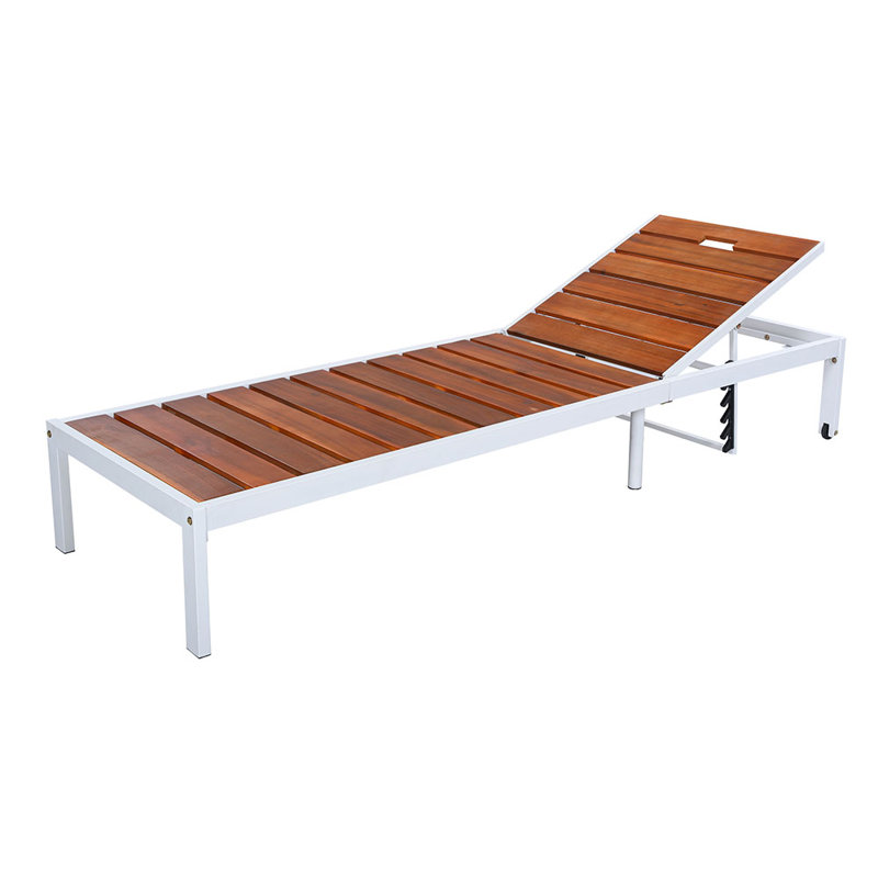 Méridiennes d'extérieur Fauteuil inclinable d'extérieur avec dossier réglable pour patio, bord de piscine ou plage