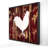 Rustic White Kitchen Canvas | Rooster Silhouette Wall Art