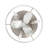 Vaczon 12.6" Modern Caged Flush Mount Ceiling Fan with LED Lights and Remote Control
