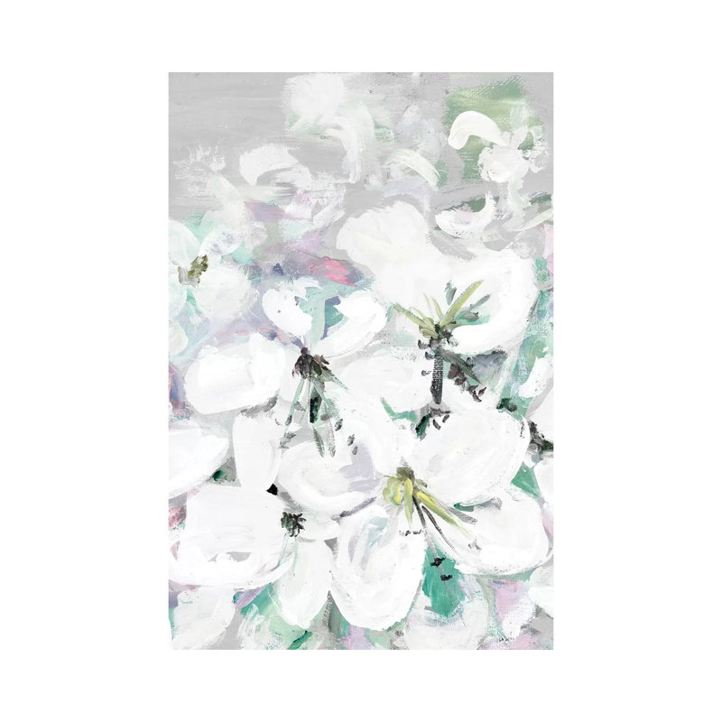 White Orchids 1 Piece Wrapped Canvas Painting, 66.04 cm H x 45.72 cm W x 3.175 cm D
