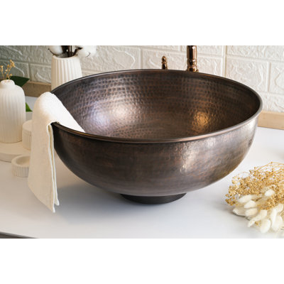 ALFIQ 469.9 mm L x 469.9 mm W Copper Circular Sink