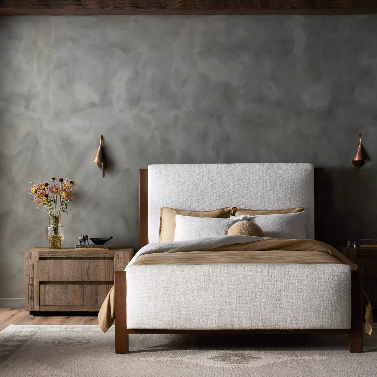 Marielle Upholstered Bed, Queen, Omari Natural
