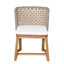 Chaises de salle à manger d'extérieur en bois avec coussin (ensemble de 2)-129533470
