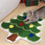  Tapis de salle de bain de Noël avec arbre de Noël, tapis de bain antidérapant, tapis lavable, absorbant, doux, épais et durable pour le salon