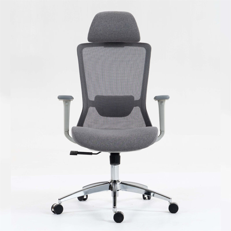 High Back Mesh Office Chair, Gray, White