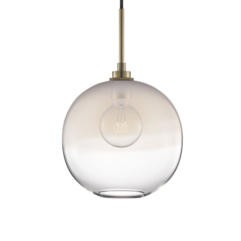 Marquise 1 - Light Pendant, Satin Brass, Opaline