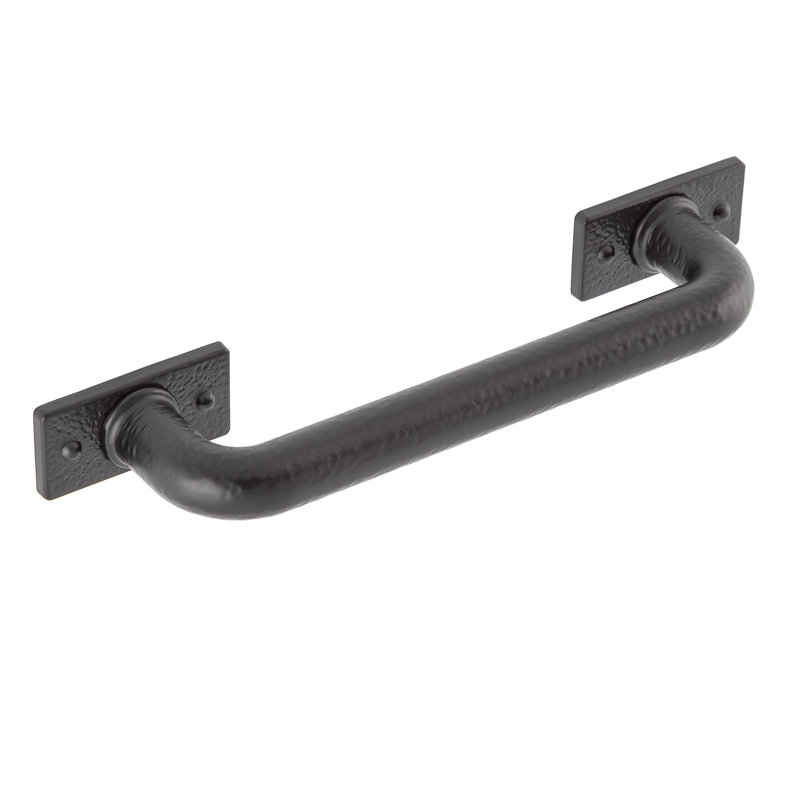 Molly 4-1/2" Center to Center Matte Black Hammered Bar Drawer Pull, Matte Black, 4.5"