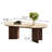 Brown Coffee Table with 2 Legs