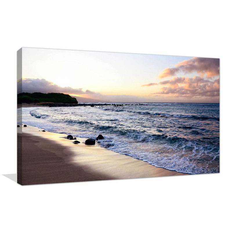 «Sunset Beach», reproduction de photo, H 18 po x l 30 po x P 1 po, Toile tendue